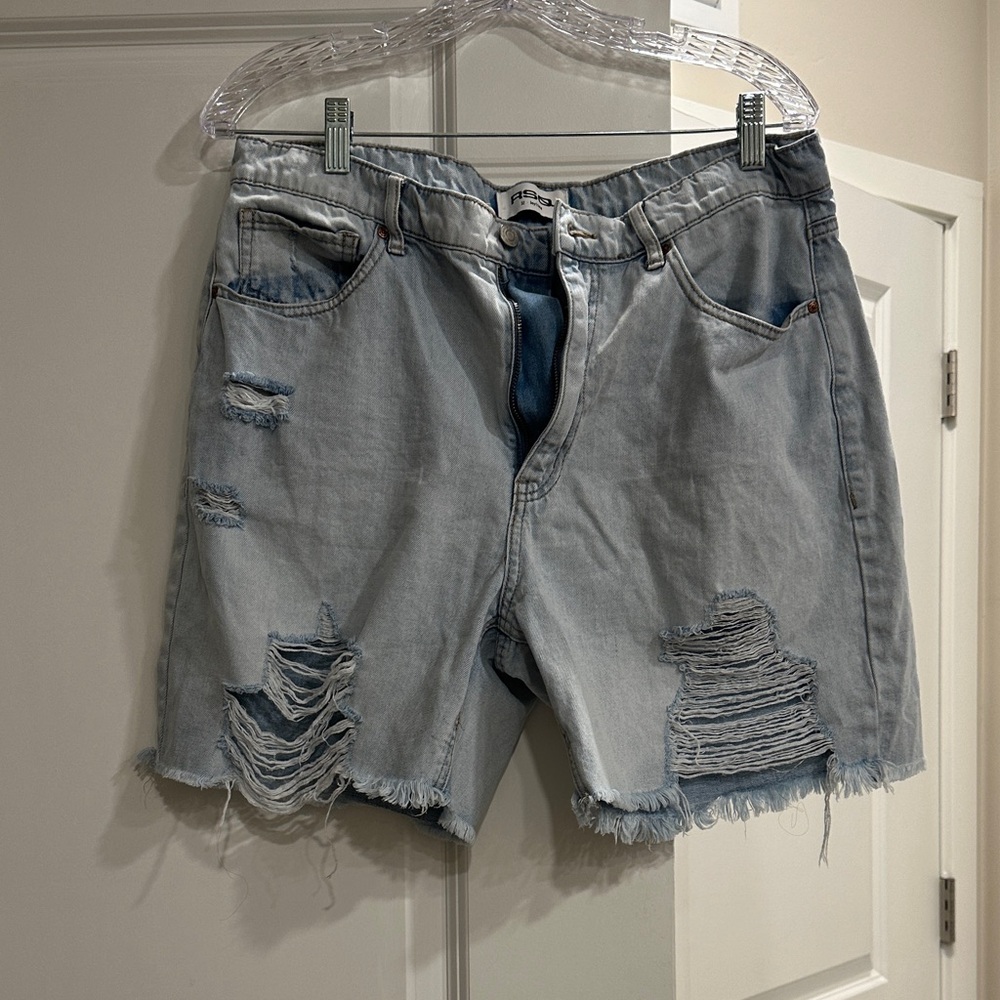 RSQ Light Blue Distressed Jean Shorts